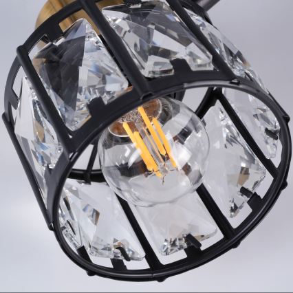 Накладна люстра ZAHARA 3xE27/10W/230V чорна