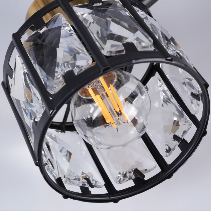 Накладна люстра ZAHARA 3xE27/10W/230V чорна