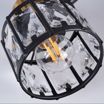Накладна люстра ZAHARA 4xE27/10W/230V чорна