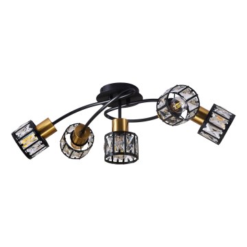 Накладна люстра ZAHARA 5xE27/10W/230V чорна