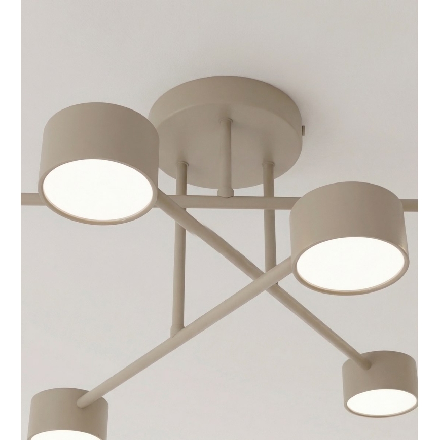 Накладна стельова люстра HALO 6xGX53/12W/230V бежевого кольору