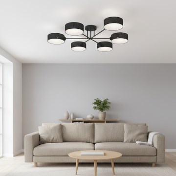 Накладна стельова люстра MAGA 6xE14/10W/230V чорна