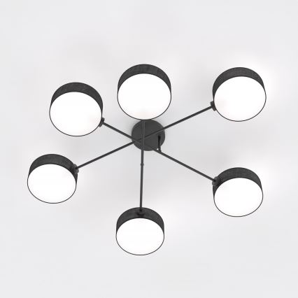 Накладна стельова люстра MAGA 6xE14/10W/230V чорна