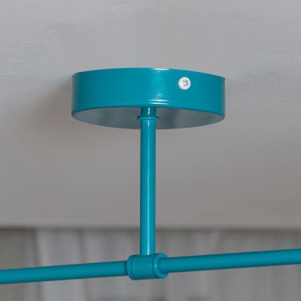 Накладна стельова люстра MOON 2xE27/15W/230V бірюзова