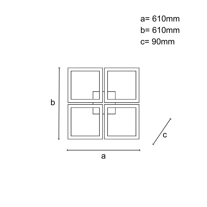 Накладна світлодіодна люстра з регульованою яскравістю 215 Вт/230 В 3000-6500 К + пульт дистанційного керування
