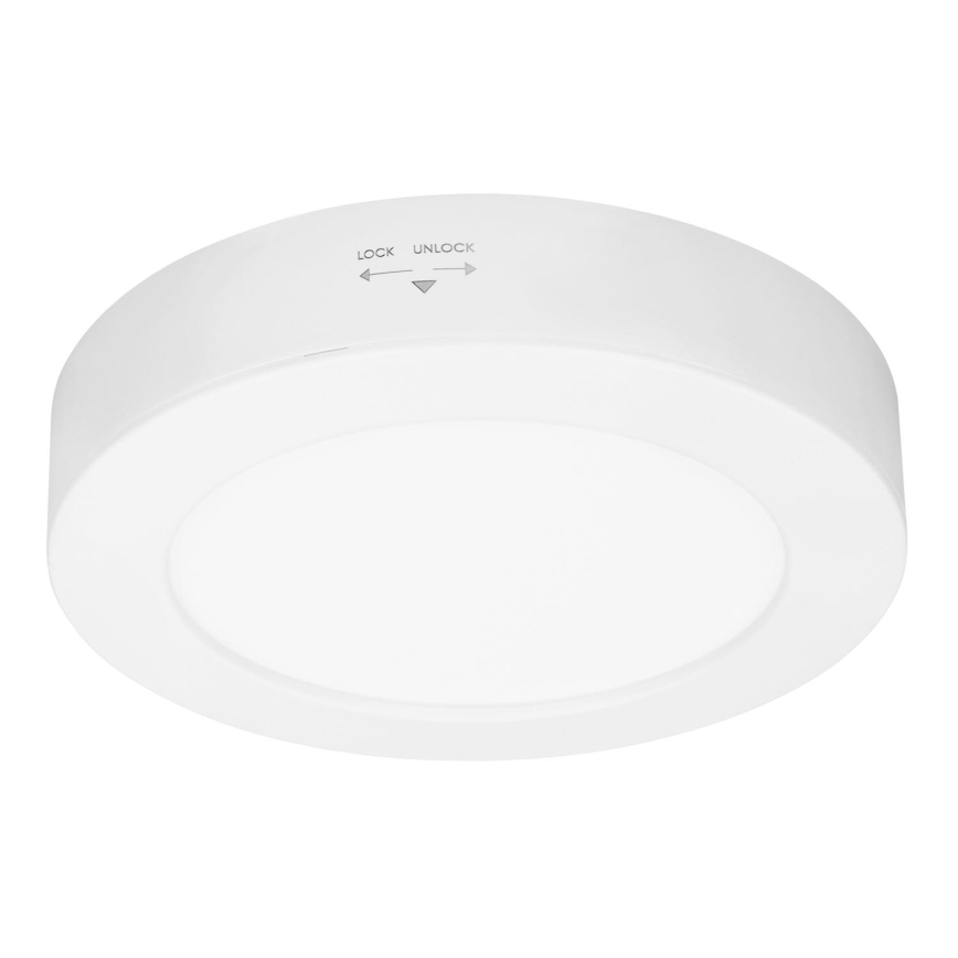 Накладна/вбудована LED-панель 2 в 1, 12 Вт, 230 В, 3000/4000/6000 К, Ø17 см, IP54, біла