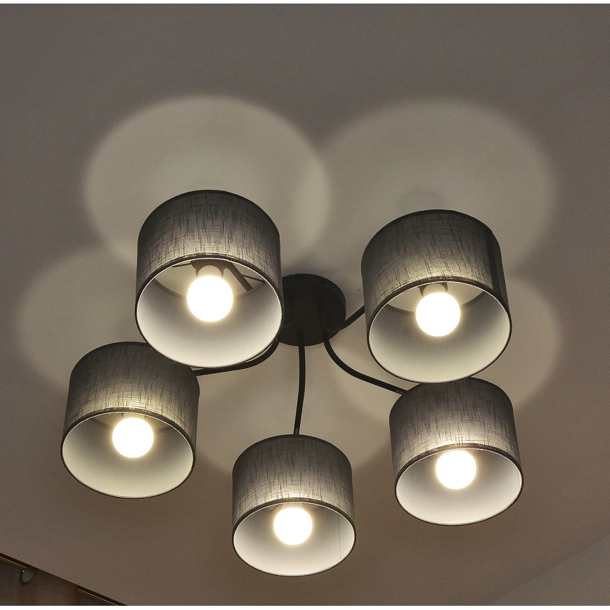 Накладная люстра ALBA 5xE27/15W/230V серая