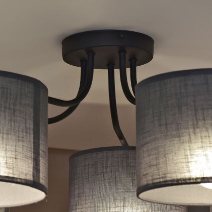 Накладная люстра ALBA 5xE27/15W/230V серая