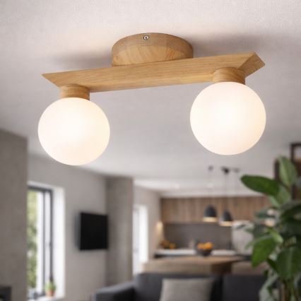 Накладная люстра ANTONIO 2xG9/5W/230V дуб/белая