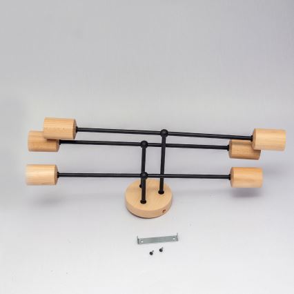 Накладная люстра CAMBRIDGE 6xE27/15W/230V, сосна