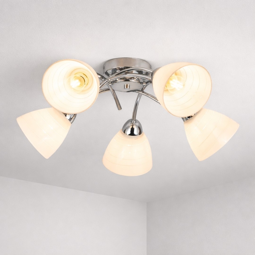 Накладная люстра CLARA 5xE27/15W/230V блестящий хром