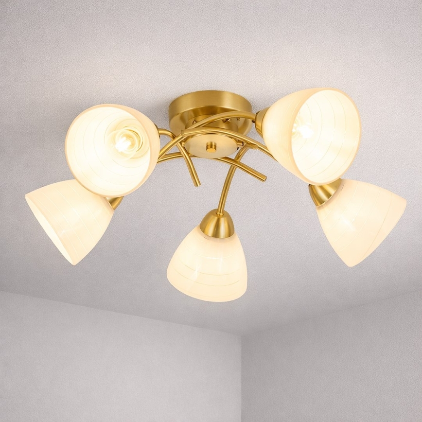Накладная люстра CLARA 5xE27/15W/230V золотая
