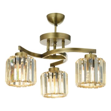 Накладная люстра CRYSTALLINE 3xE27/40W/230V бронзовая