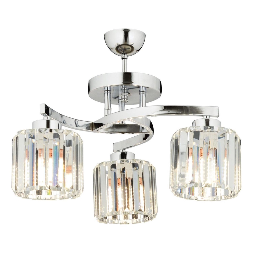 Накладная люстра CRYSTALLINE 3xE27/40W/230V, полированный хром