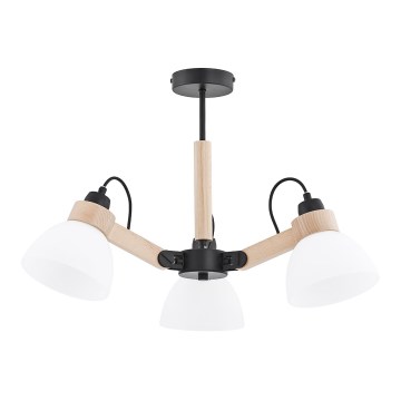 Накладная люстра DANTONA 3xE27/15W/230V черный/бежевый