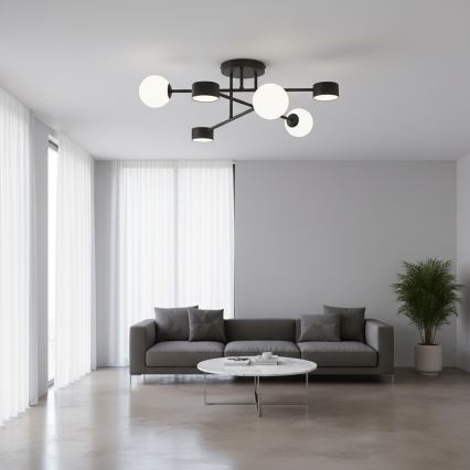 Накладная люстра HOLON 3xG9/8W/230V + 3xGX53/12W чёрная