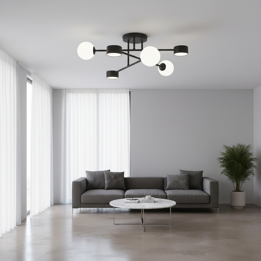 Накладная люстра HOLON 3xG9/8W/230V + 3xGX53/12W чёрная