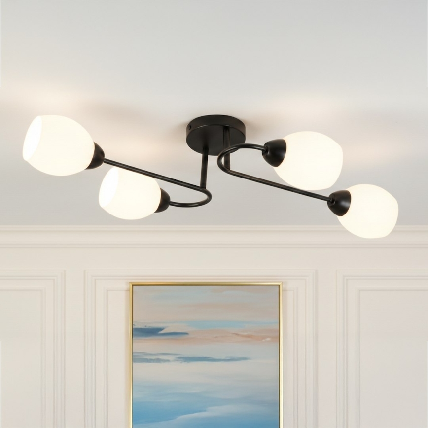 Накладная люстра KING 4xE27/15W/230V чёрная