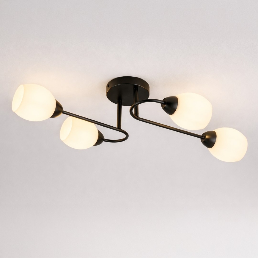 Накладная люстра KING 4xE27/15W/230V чёрная