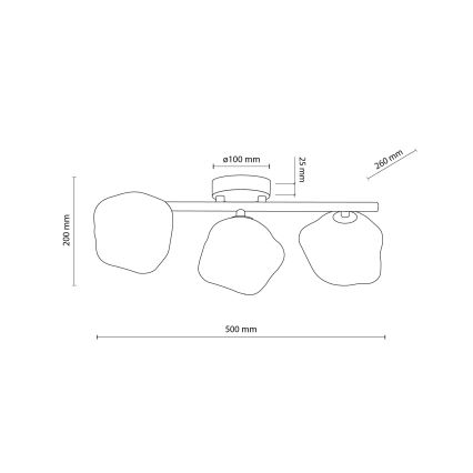 Накладная люстра LAVA 3xG9/8W/230V бронзовая/дымчато-бежевая