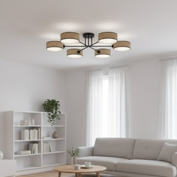 Накладная люстра MAGA 6xE14/10W/230V бежевая
