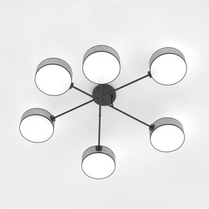 Накладная люстра MAGA 6xE14/10W/230V серая