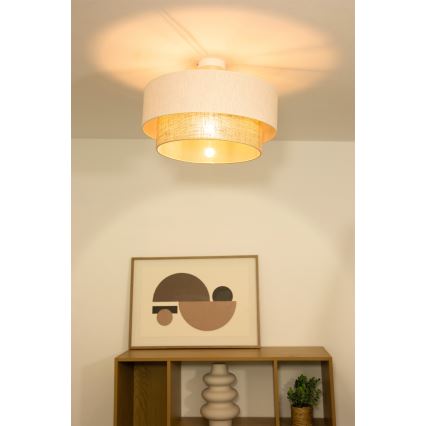 Накладная люстра NATIA 1xE27/60W/230V, диаметр 45 см, белая/коричневая