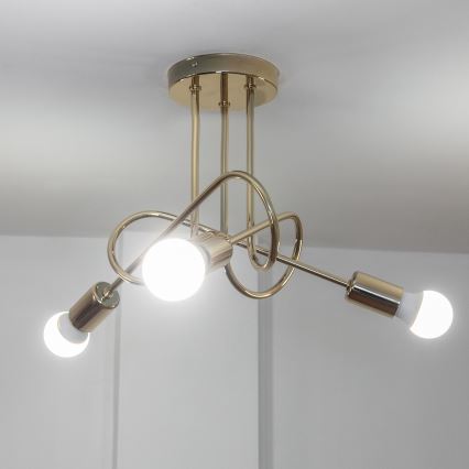 Накладная люстра OXFORD 3xE27/15W/230V, золотая