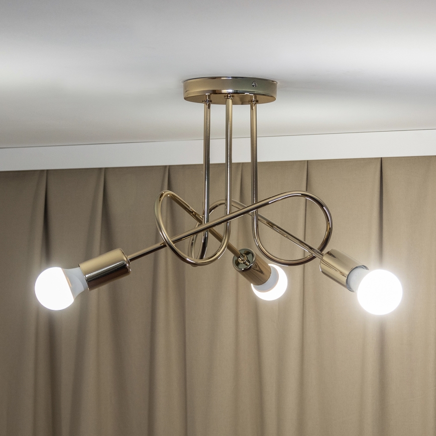 Накладная люстра OXFORD 3xE27/15W/230V, золотая