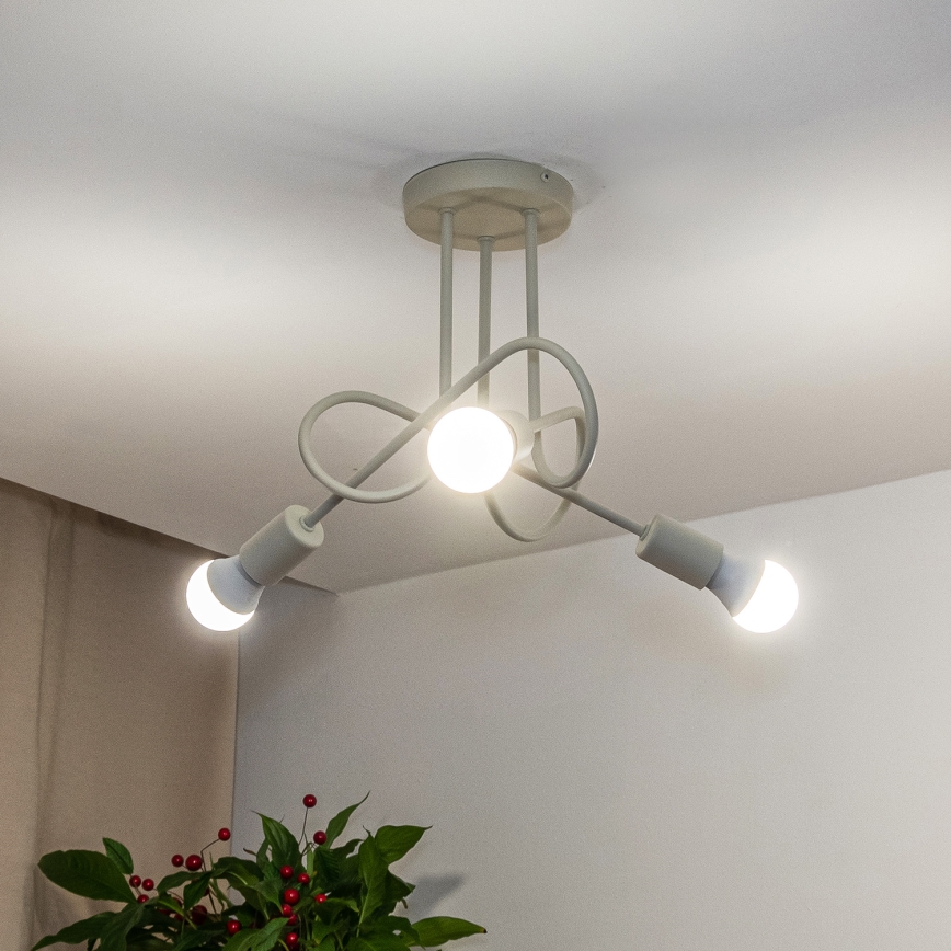 Накладная люстра OXFORD 3xE27/15W/230V кремовая