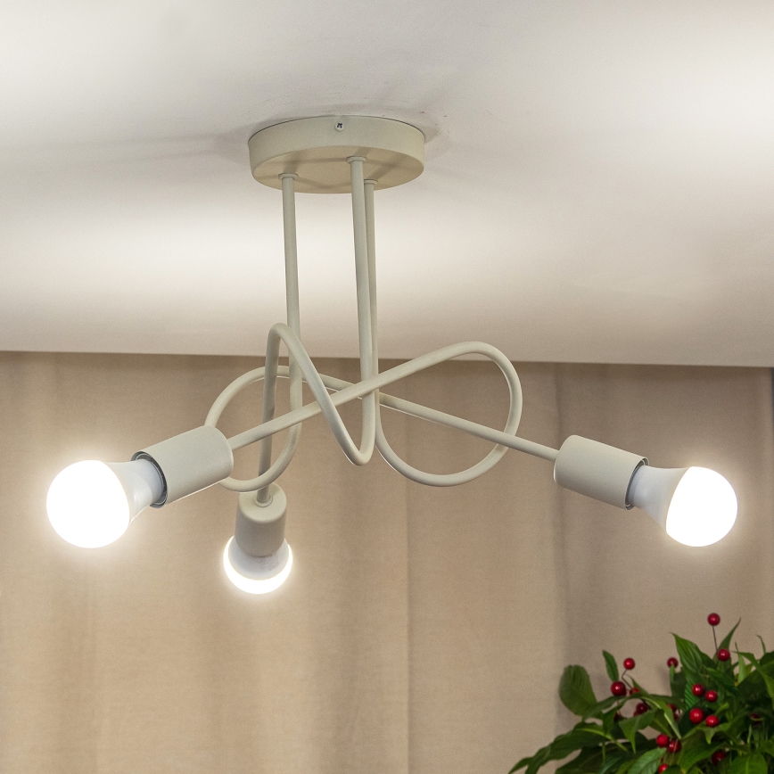 Накладная люстра OXFORD 3xE27/15W/230V кремовая
