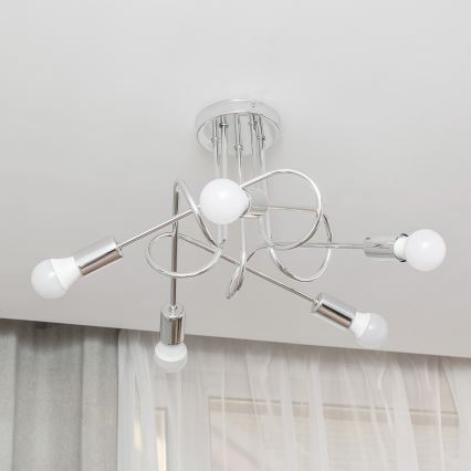 Накладная люстра OXFORD 5xE27/15W/230V полированный хром