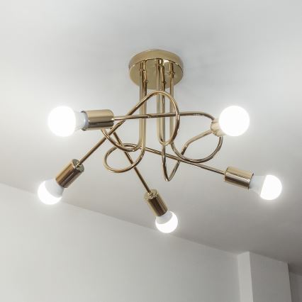 Накладная люстра OXFORD 5xE27/15W/230V золотая