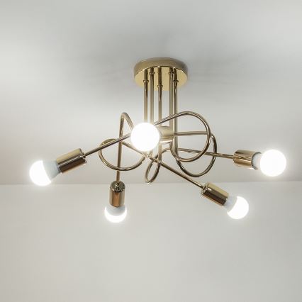 Накладная люстра OXFORD 5xE27/15W/230V золотая