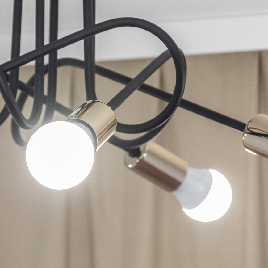 Накладная люстра OXFORD 5xE27/15W/230V золотой/чёрный