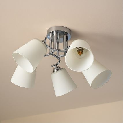 Накладная люстра PAFOS 5xE27/15W/230V, глянцевый хром
