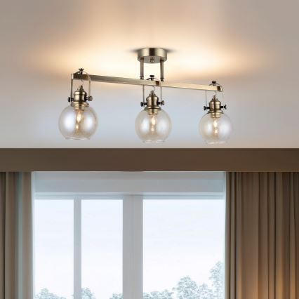 Накладная люстра POLINO 3xE27/40W/230V бронза