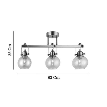 Накладная люстра POLINO 3xE27/40W/230V бронза