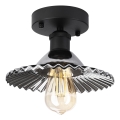 Накладная люстра TRISH 1xE27/15W/230V чёрная/дымчатая