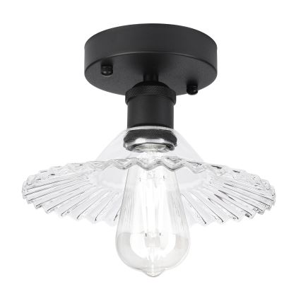 Накладная люстра TRISH 1xE27/15W/230V чёрная/прозрачная