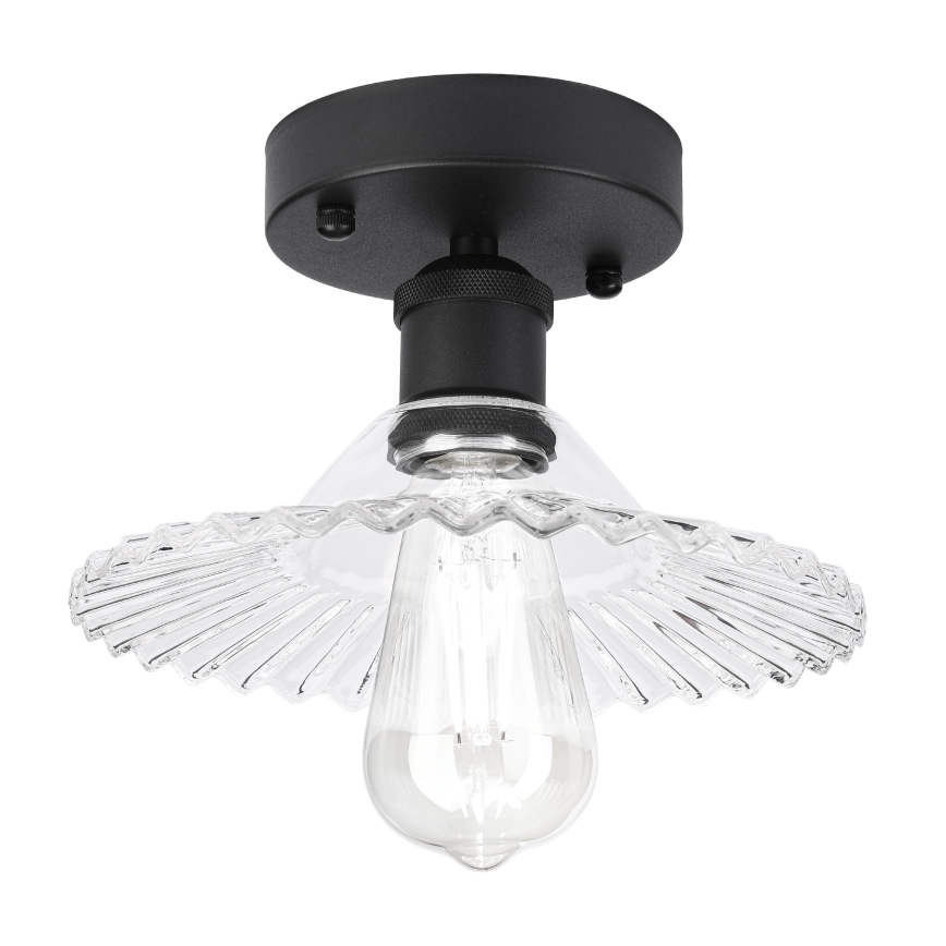 Накладная люстра TRISH 1xE27/15W/230V чёрная/прозрачная