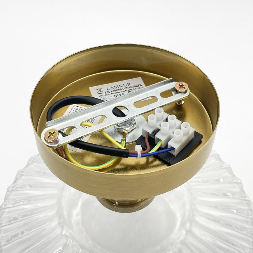 Накладная люстра TRISH 1xE27/15W/230V золотая/прозрачная