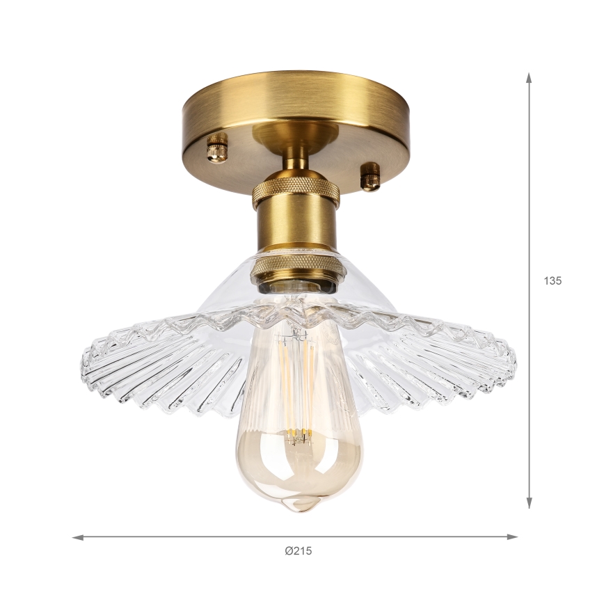 Накладная люстра TRISH 1xE27/15W/230V золотая/прозрачная