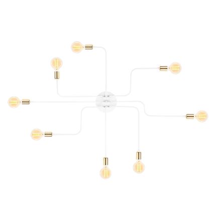 Накладная люстра TRUVA 8xE27/40 Вт/230 В белая/золотая