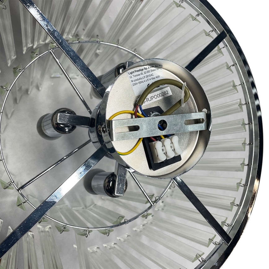 Накладная люстра VETRO 4xE14/40W/230V, глянцевый хром