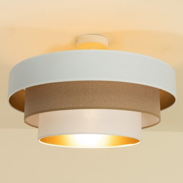 Накладная люстра WENTA 1xE27/60W/230V, диаметр 50 см, бежевый/джут
