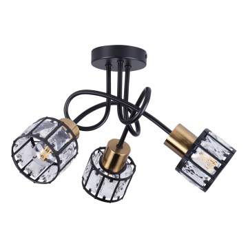 Накладная люстра ZAHARA 3xE27/10W/230V чёрная