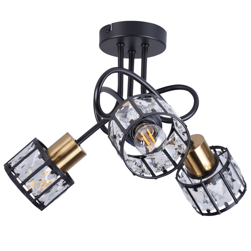 Накладная люстра ZAHARA 3xE27/10W/230V чёрная