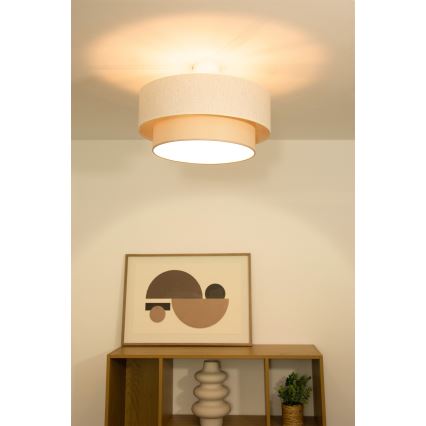 Накладная потолочная люстра NATIA, 1xE27/60W/230V, диаметр 45 см, кремовая
