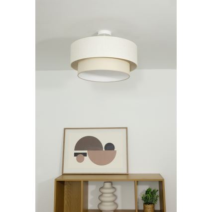 Накладная потолочная люстра NATIA, 1xE27/60W/230V, диаметр 45 см, кремовая